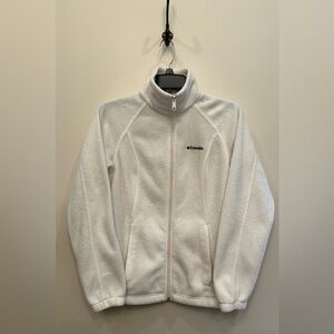 Columbia Soft White Zip-Up Fleece